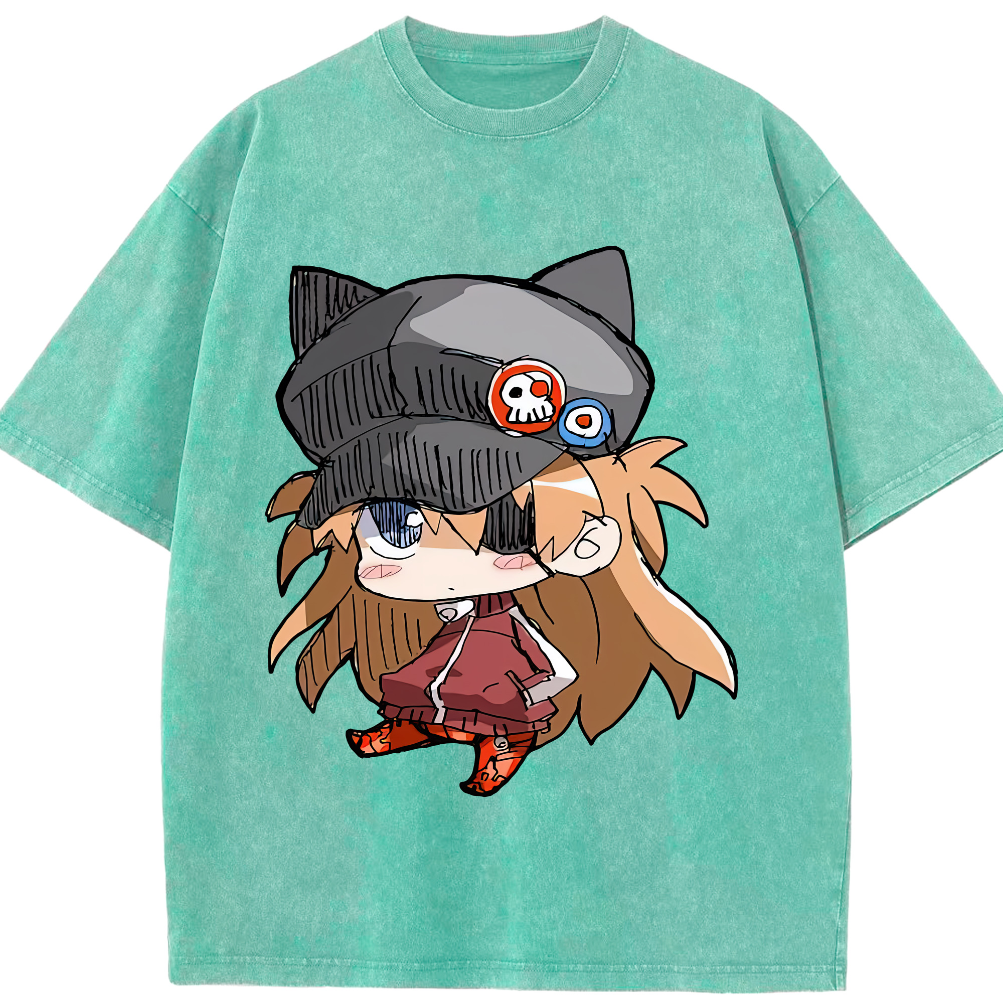 （画像用） EVA 新世紀エヴァンゲリオン 綿100% ヴィンテージ風 半袖Tシャツ（フロントプリント）
